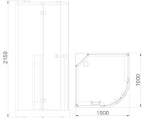 Parný sprchový box + infračervená kabína D63, 100x100x215cm