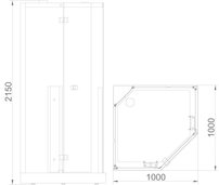 Parný sprchový box + infračervená kabína D62, 100x100x215cm